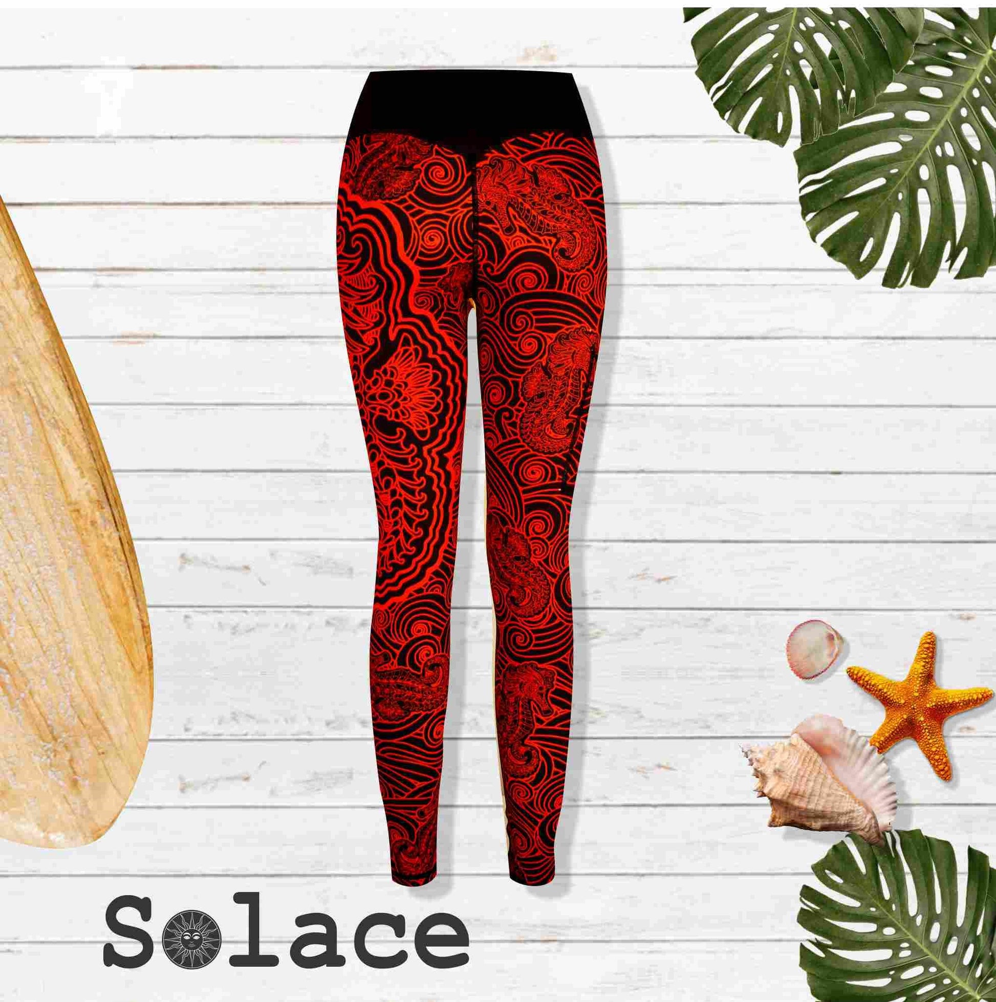 Solace Seahorse Print Three Quarter Legging