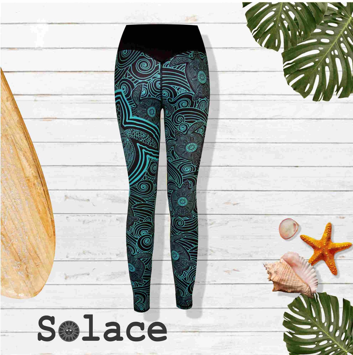 Solace Turtle Print Full-Length legging.