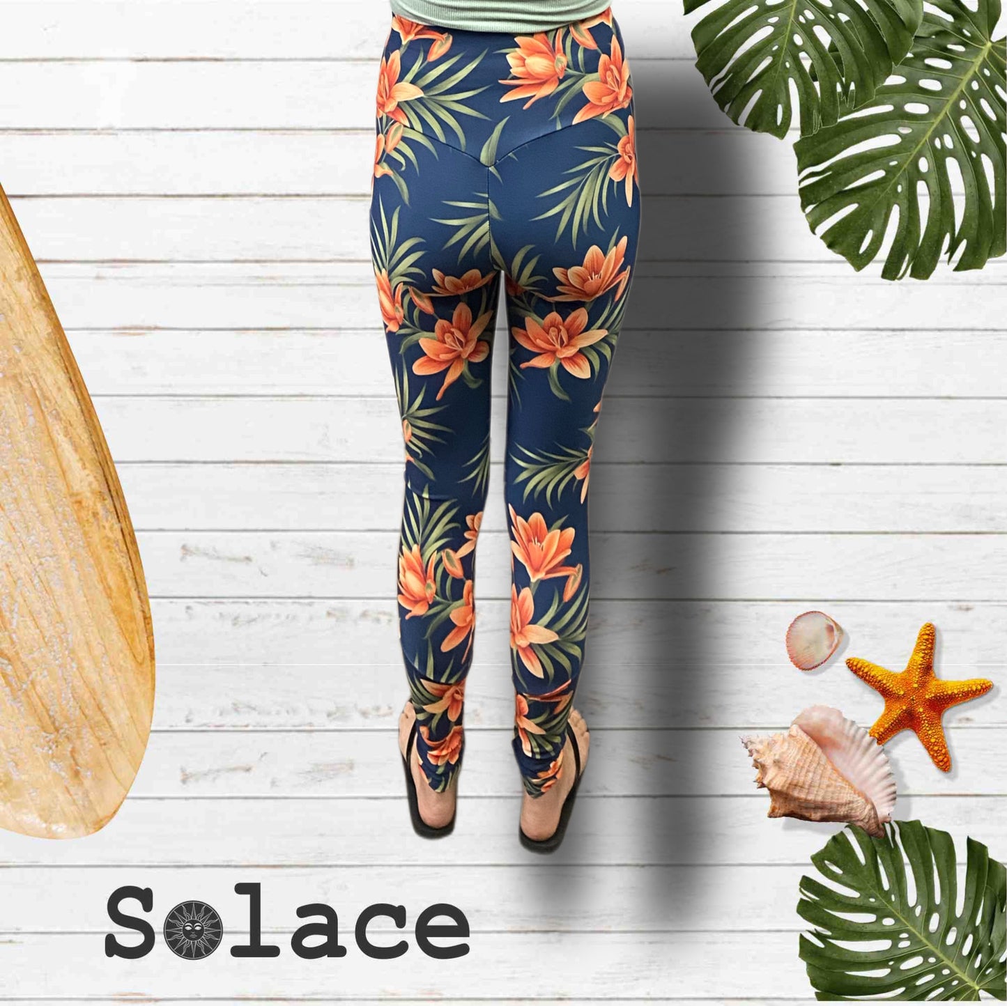 Solace Wakiki print full length leggings