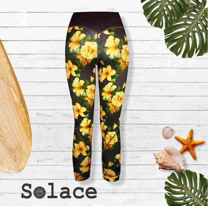 Solace Aloha Print Three Quarter Leggings