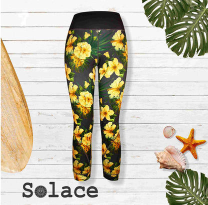 Solace Aloha Print Three Quarter Leggings