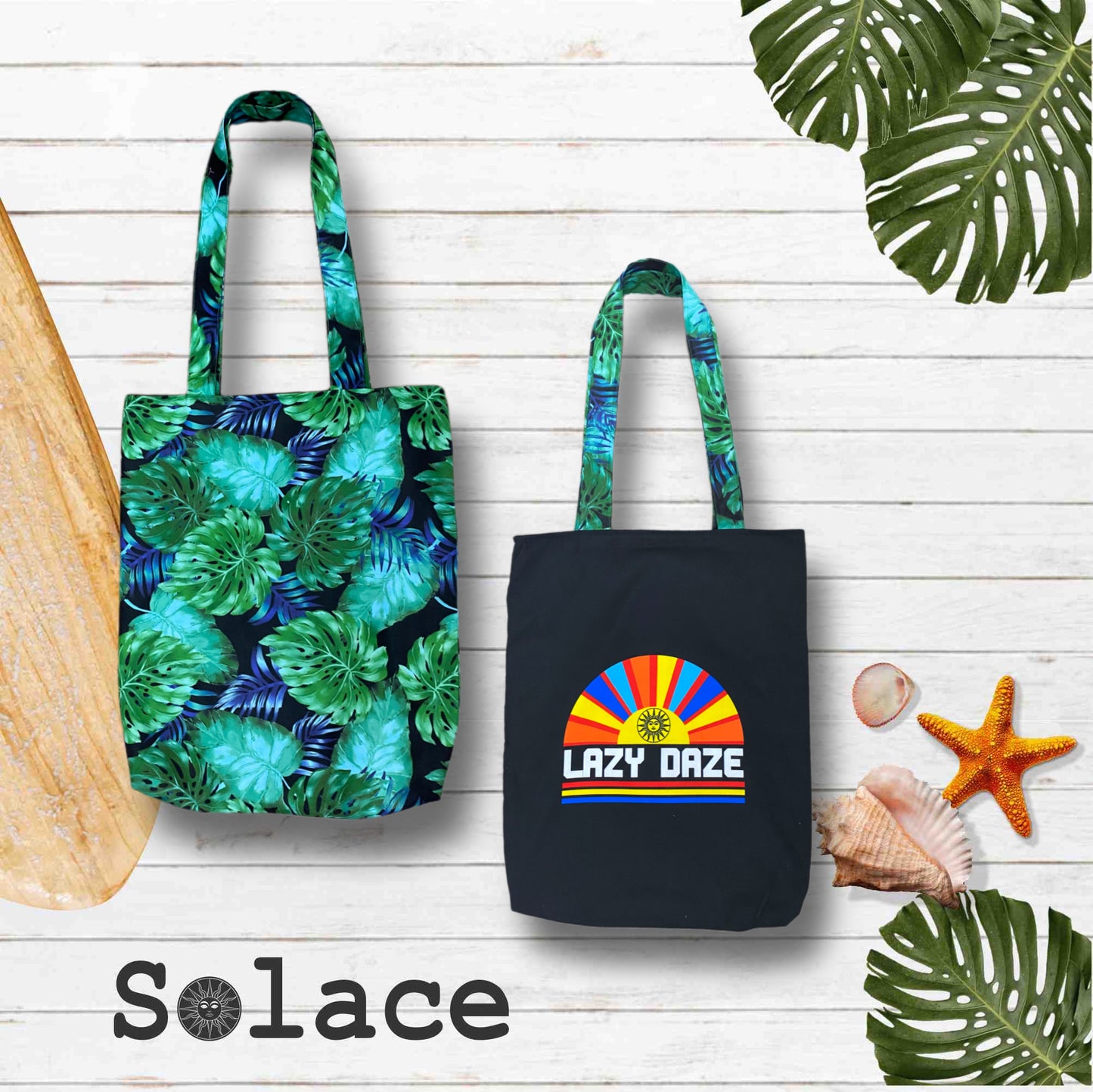 Solace Reversible Microfiber Beach Tote - Jungle Fever x Lazy Daze