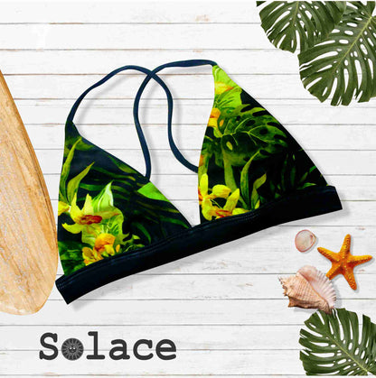 Solace Tofo Mystic Reversible Halter Style X back Bikini Top