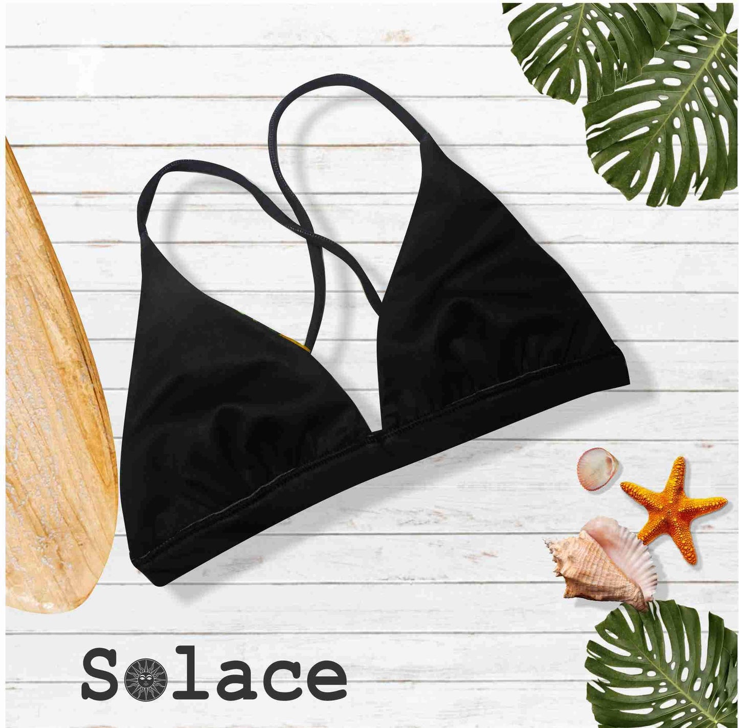 Solace Tofo Mystic Reversible Halter Style X back Bikini Top