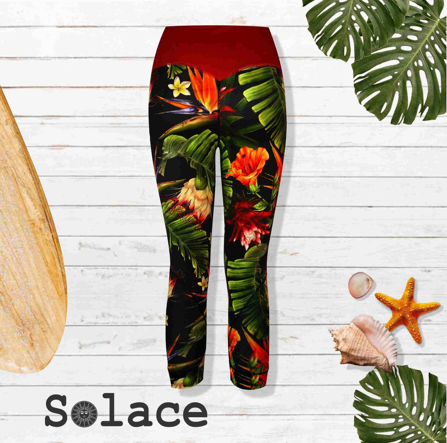 Solace Tropicana Print Three Quarter legging back