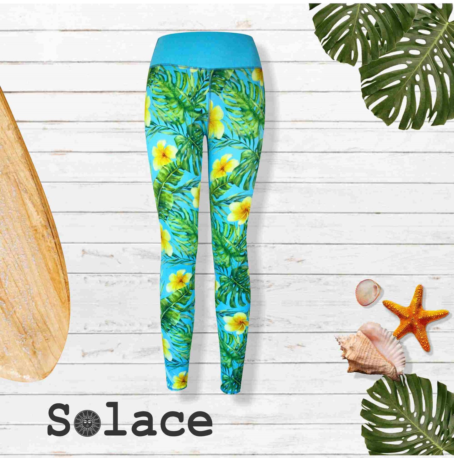 Solace Frangipani Print Full Length Leggings