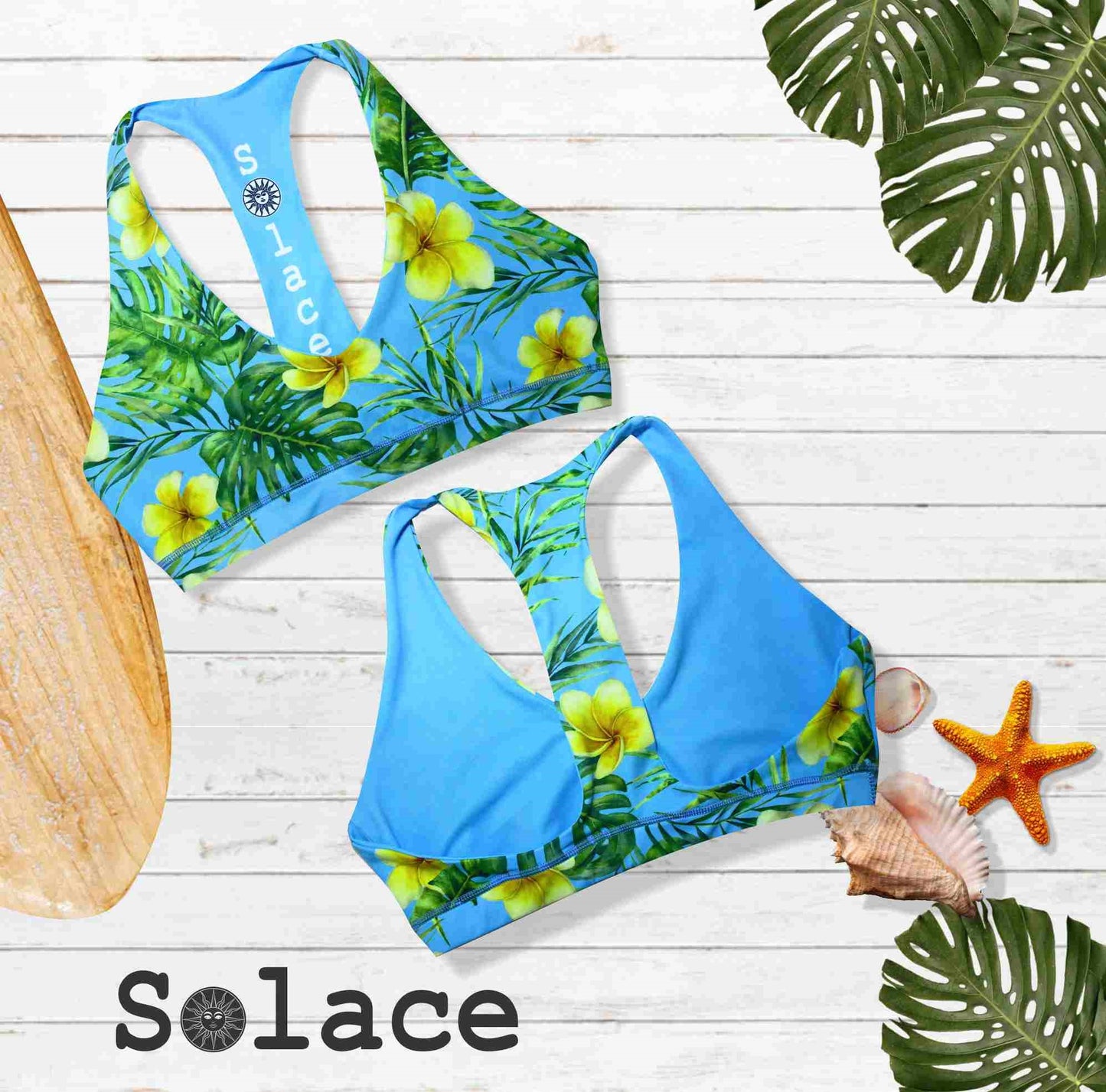 Solace Frangipani Reversible Crop Top